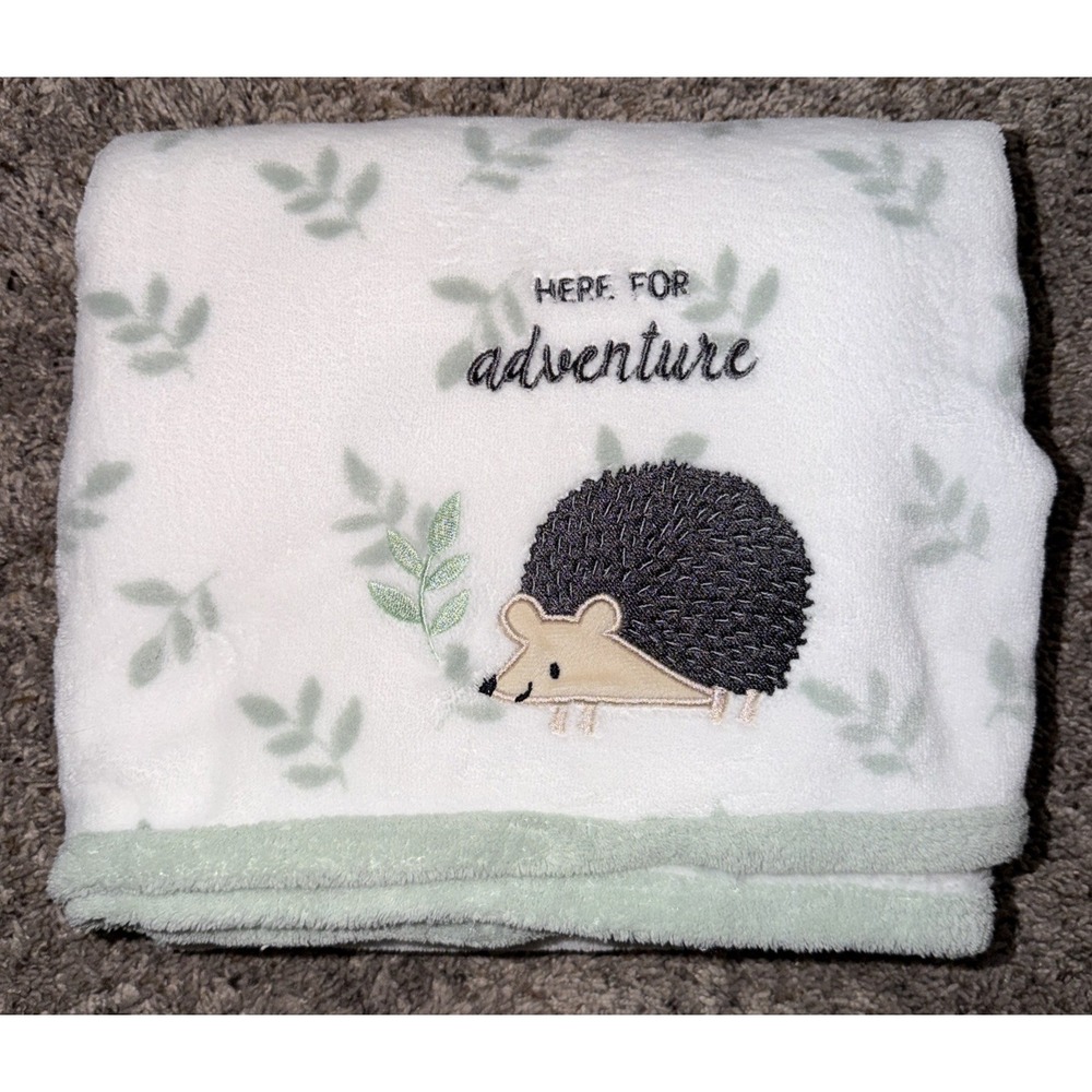 Parent's Choice "Here For Adventure" Hedgehog Baby Blanket/Lovey